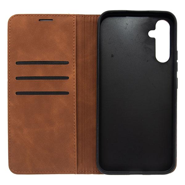 Futrola LEATHER RETRO FLIP za Samsung A34 tamno braon
