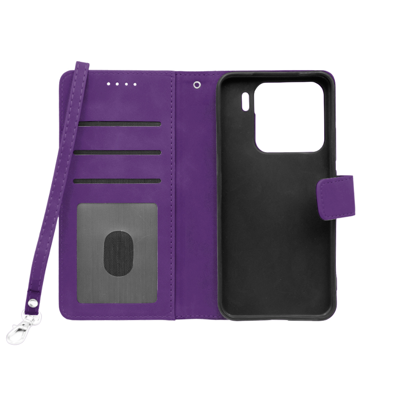 Futrola LEATHER LUX FLIP za Xiaomi 15 ljubicasta