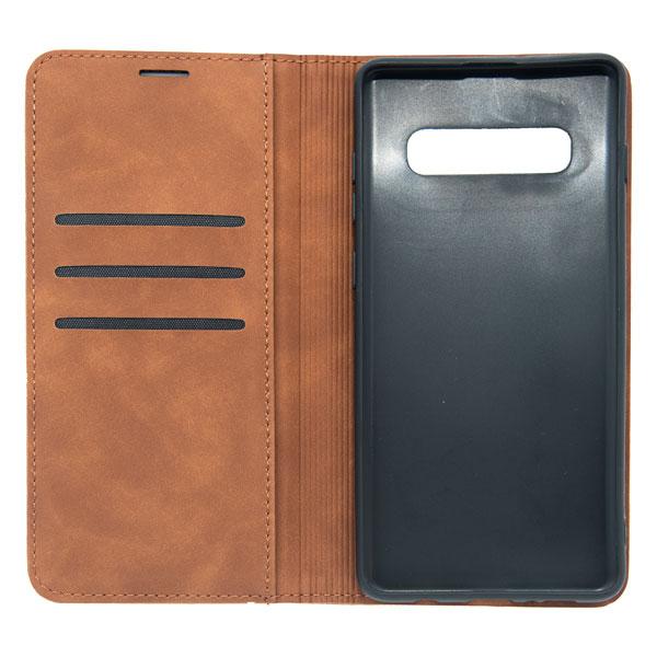 Futrola LEATHER RETRO FLIP za Samsung S10 Plus tamno braon