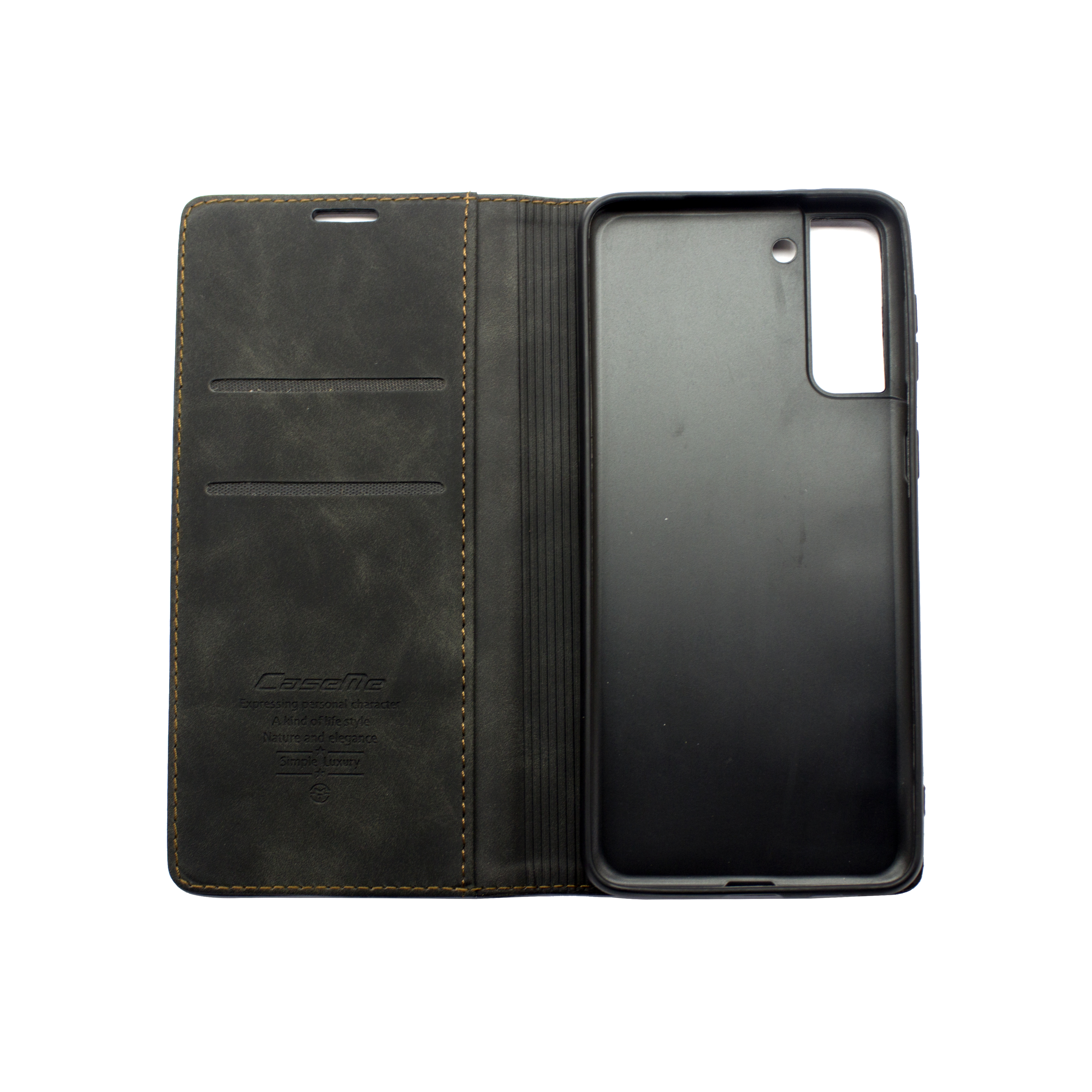 Futrola LEATHER RETRO FLIP za Samsung S21 Plus/G996B crna