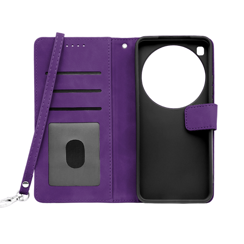 Futrola LEATHER LUX FLIP za Xiaomi 15 Ultra ljubicasta