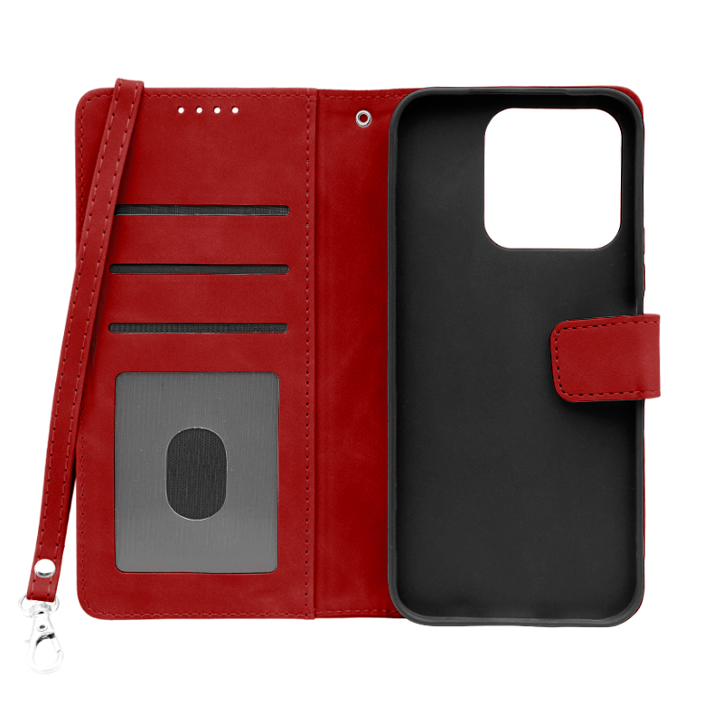 Futrola LEATHER LUX FLIP za Huawei Honor X8B crvena