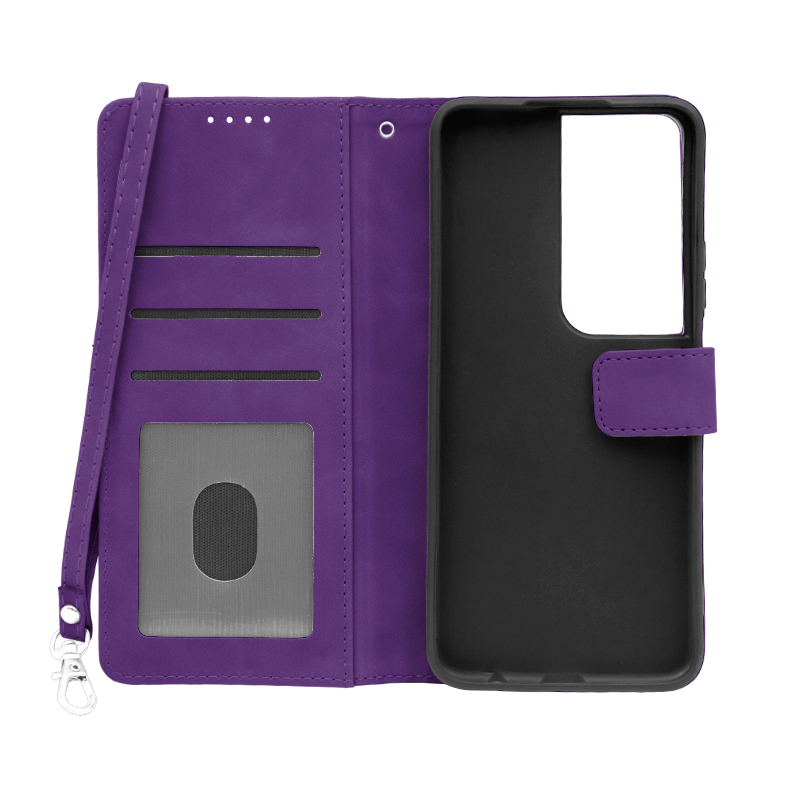 Futrola LEATHER LUX FLIP za Huawei Honor X7B ljubicasta