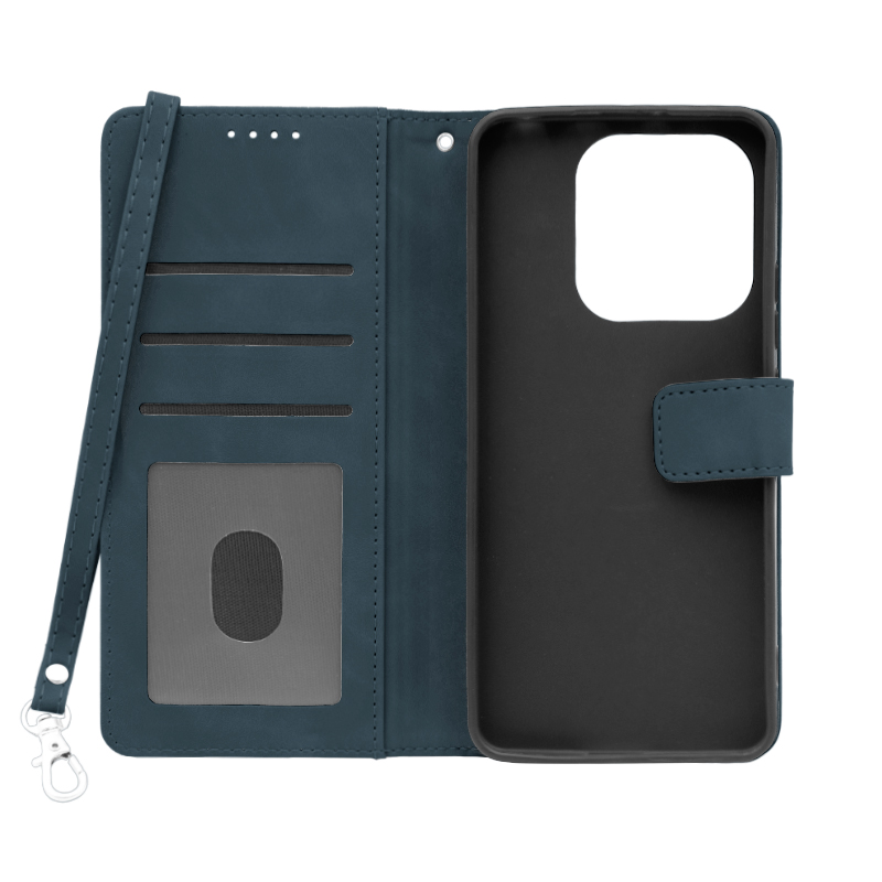 Futrola LEATHER LUX FLIP za Xiaomi Redmi Note 14 plava