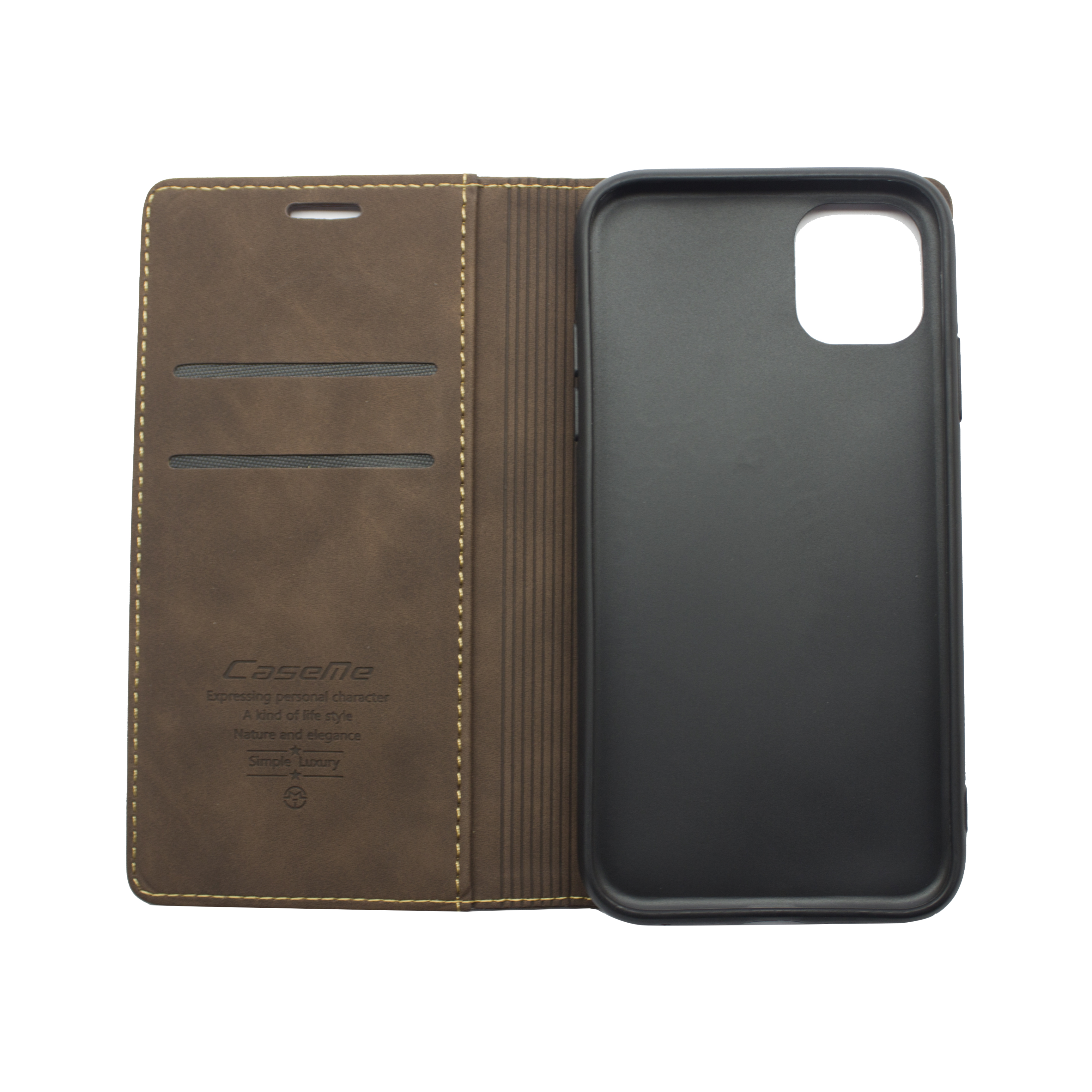 Futrola LEATHER RETRO FLIP za Iphone 11 (6.1) tamno braon