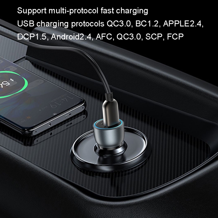 Auto punjač YESIDO Y49 30W Fast Charge providni