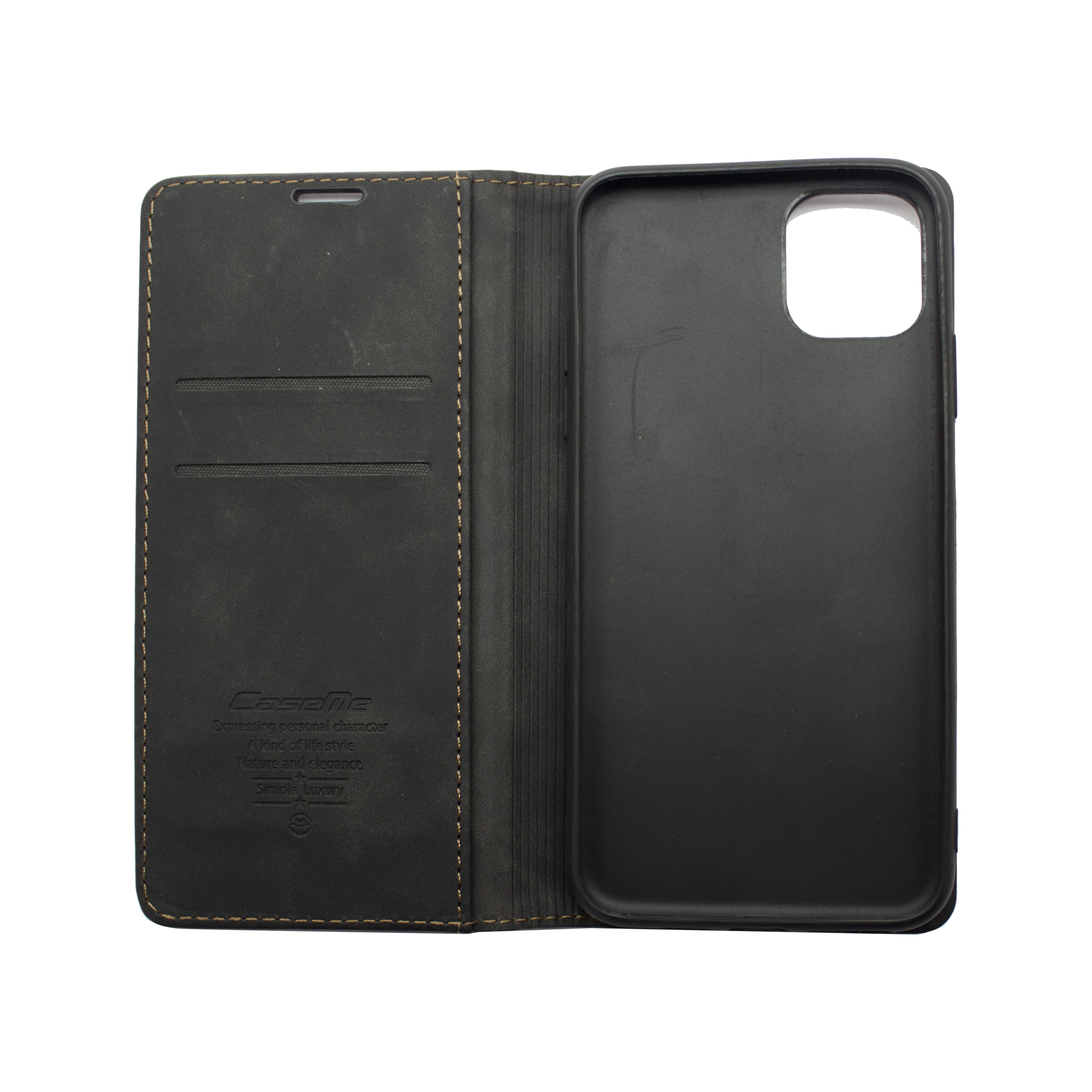 Futrola LEATHER RETRO FLIP za Iphone 11 Pro Max (6.5) crna