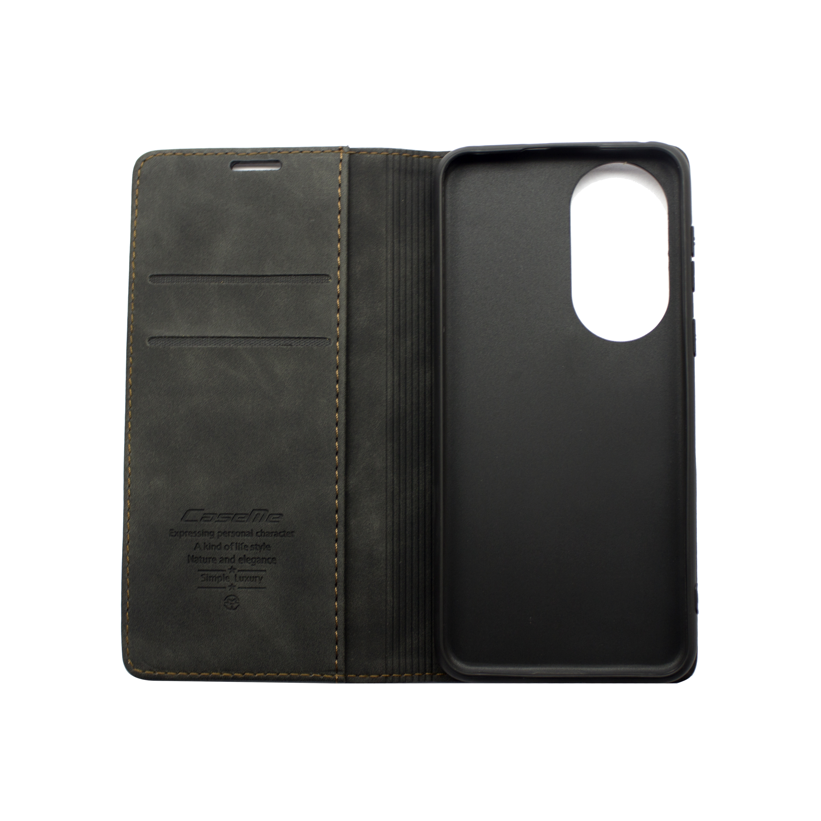 Futrola LEATHER RETRO FLIP za Huawei P50 crna