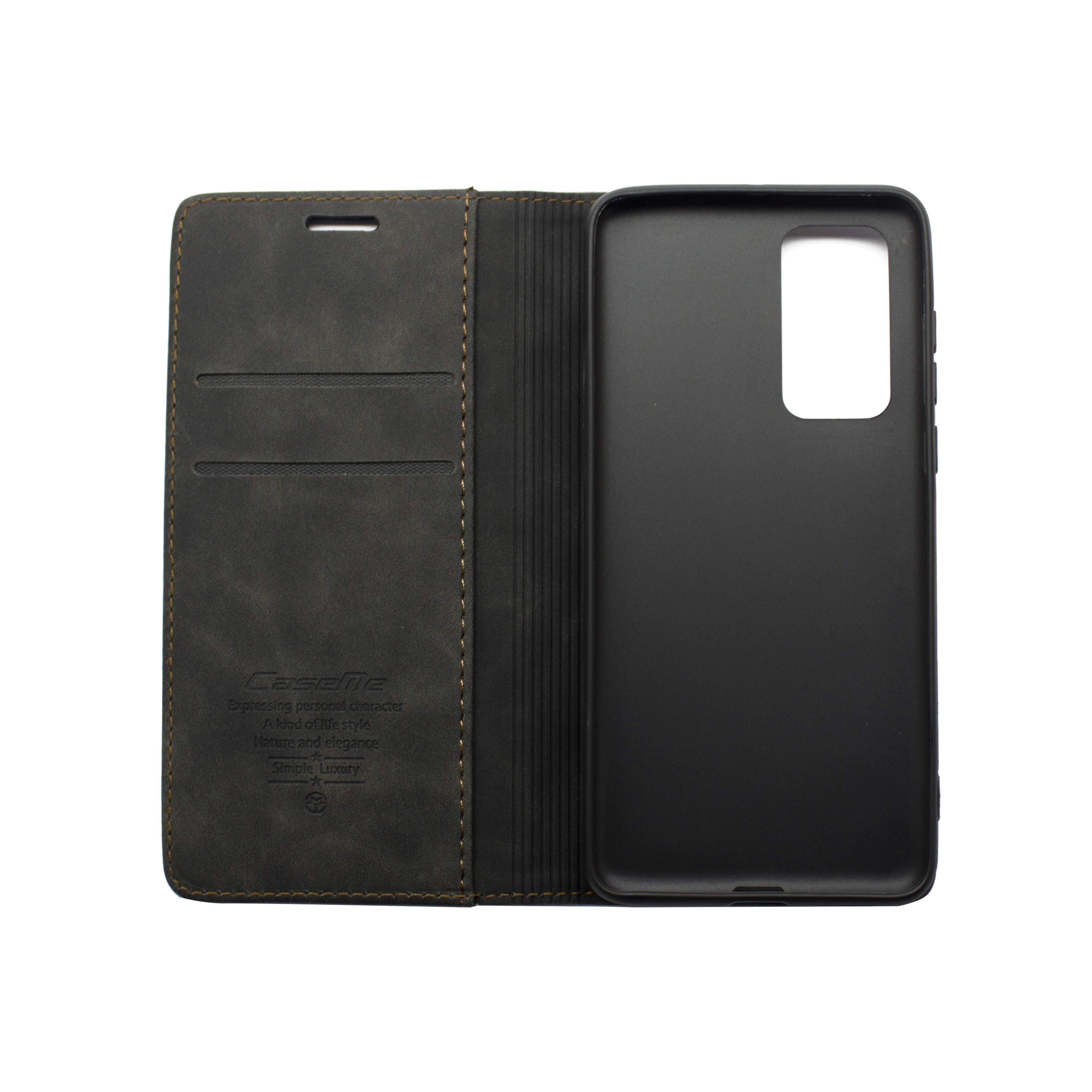 Futrola LEATHER RETRO FLIP za Huawei P40 crna