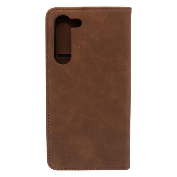 Futrola LEATHER RETRO FLIP za Samsung S23 Plus tamno braon