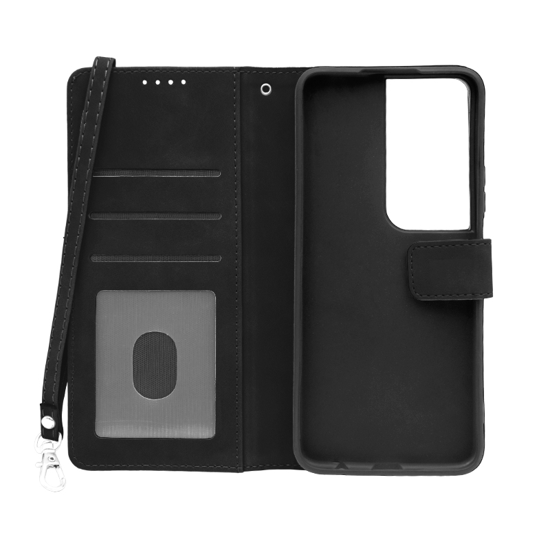 Futrola LEATHER LUX FLIP za Huawei Honor X7B crna