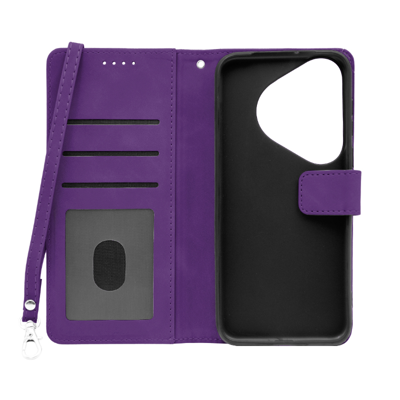 Futrola LEATHER LUX FLIP za Huawei Pura 70 Pro ljubicasta