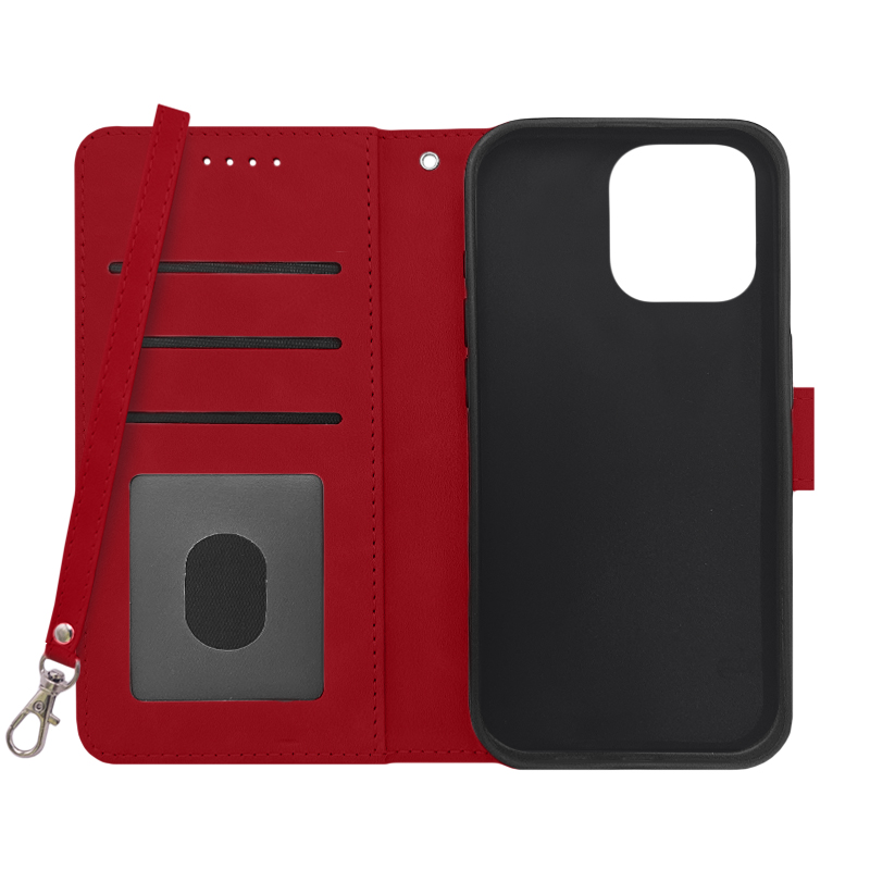 Futrola LEATHER LUX FLIP za Iphone 15 Pro Max crvena