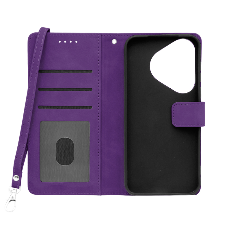 Futrola LEATHER LUX FLIP za Huawei Pura 70 ljubicasta