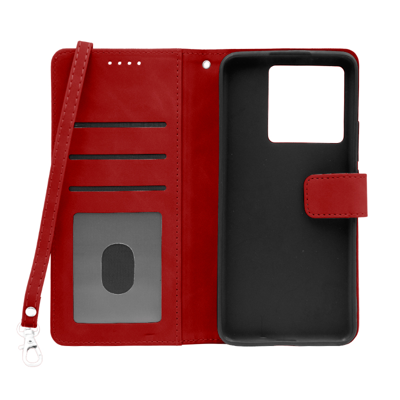 Futrola LEATHER LUX FLIP za Xiaomi Redmi 13T crvena