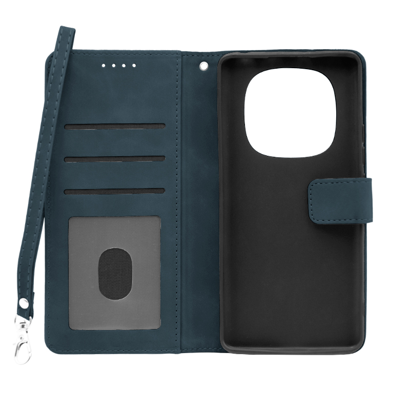 Futrola LEATHER LUX FLIP za Xiaomi Redmi Note 14 Pro plava