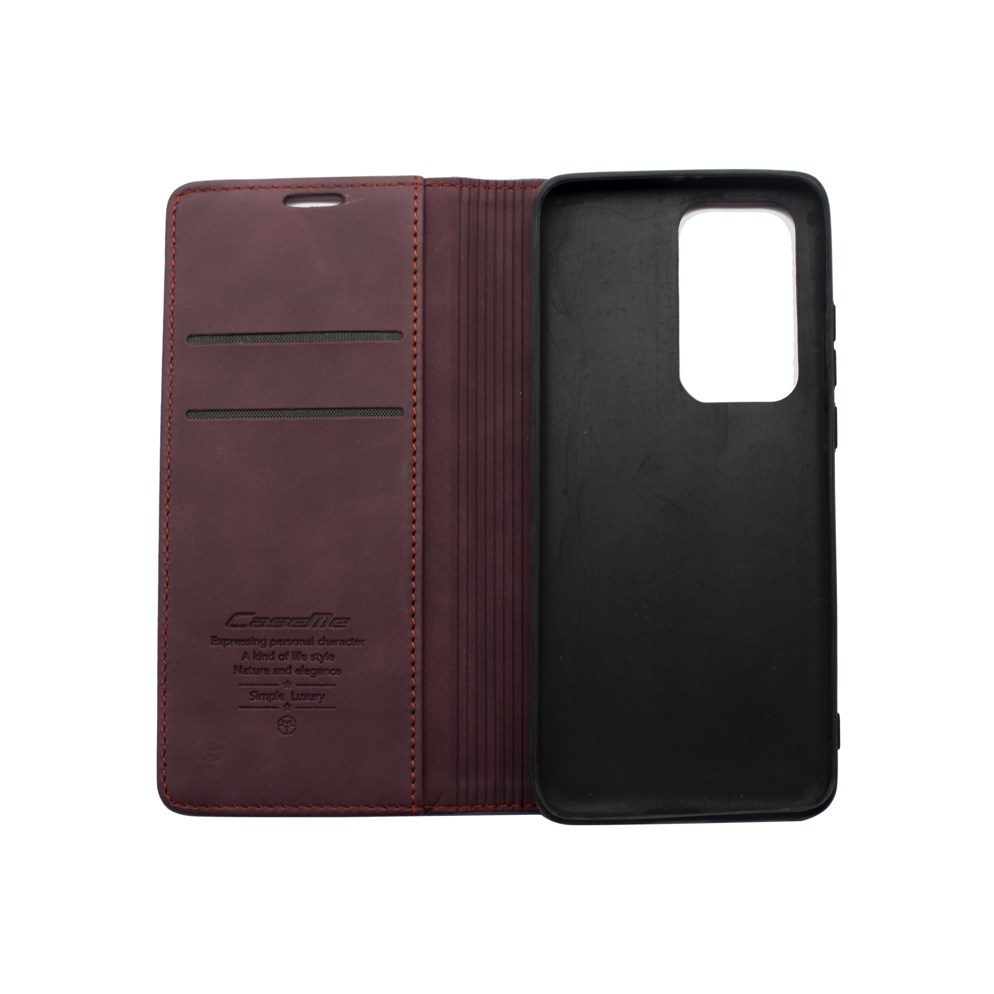 Futrola LEATHER RETRO FLIP za Huawei P40 Pro bordo