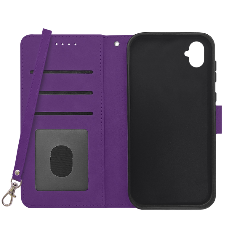 Futrola LEATHER LUX FLIP za Samsung A05 ljubicasta