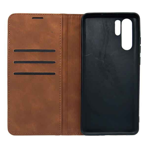 Futrola LEATHER RETRO FLIP za Huawei P30 Pro tamno braon