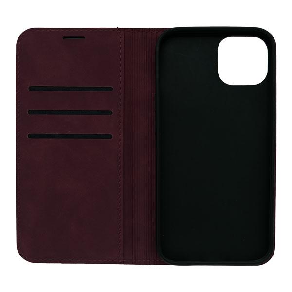 Futrola LEATHER RETRO FLIP za Iphone 13 bordo
