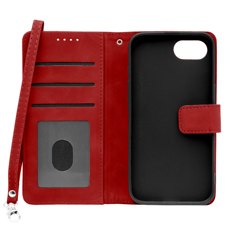 Futrola LEATHER LUX FLIP za Iphone 16E crvena