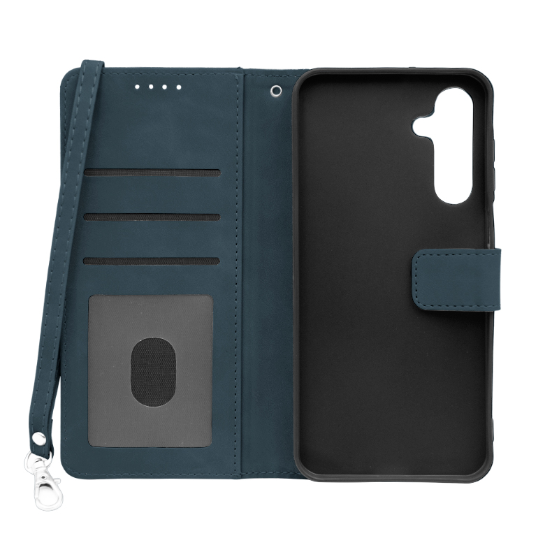 Futrola LEATHER LUX FLIP za Samsung A16 plava