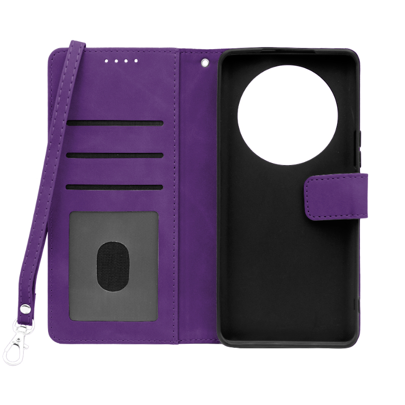 Futrola LEATHER LUX FLIP za Huawei Honor X9C ljubicasta