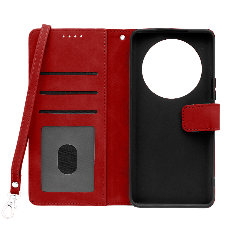 Futrola LEATHER LUX FLIP za Huawei Honor X9C crvena