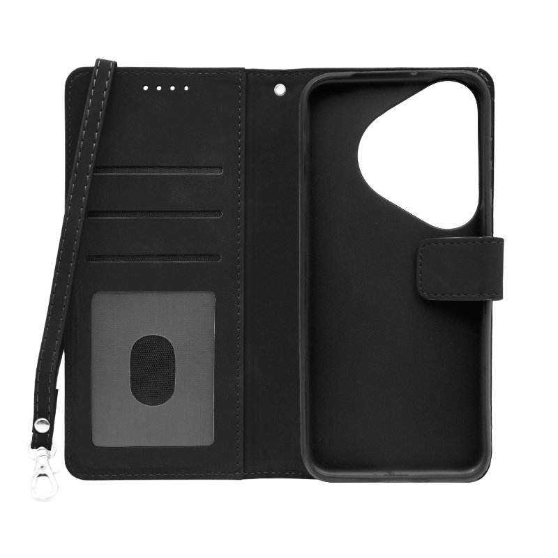 Futrola LEATHER LUX FLIP za Huawei Pura 70 Pro crna