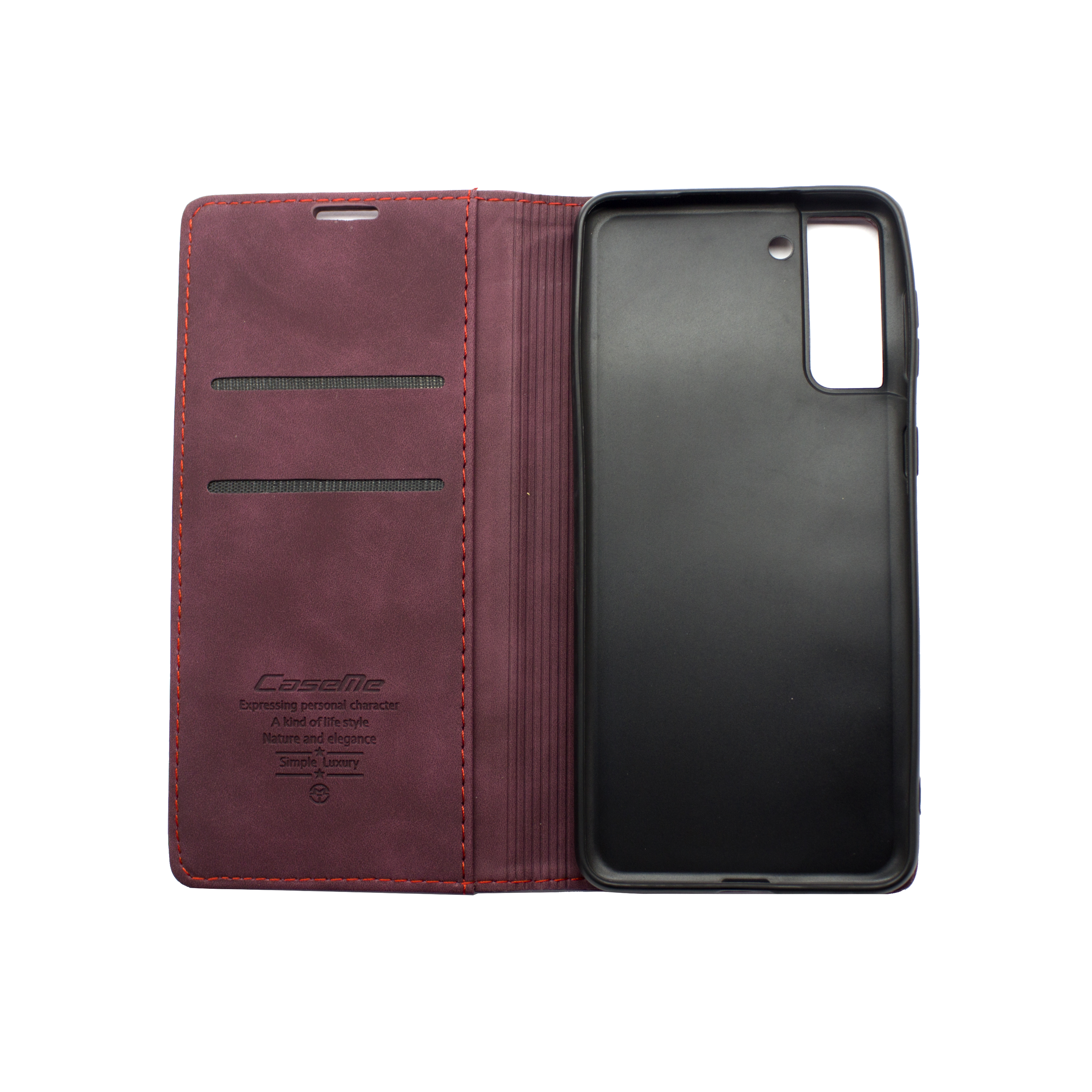 Futrola LEATHER RETRO FLIP za Samsung S21 Plus/G996B bordo