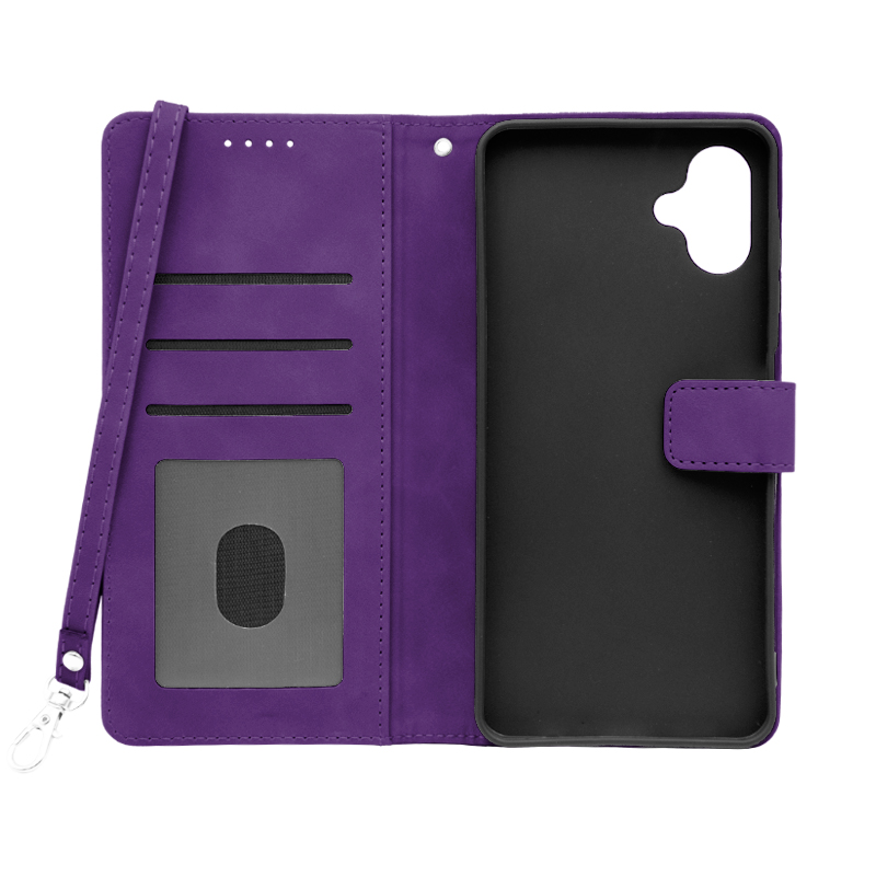 Futrola LEATHER LUX FLIP za Samsung A06 ljubicasta