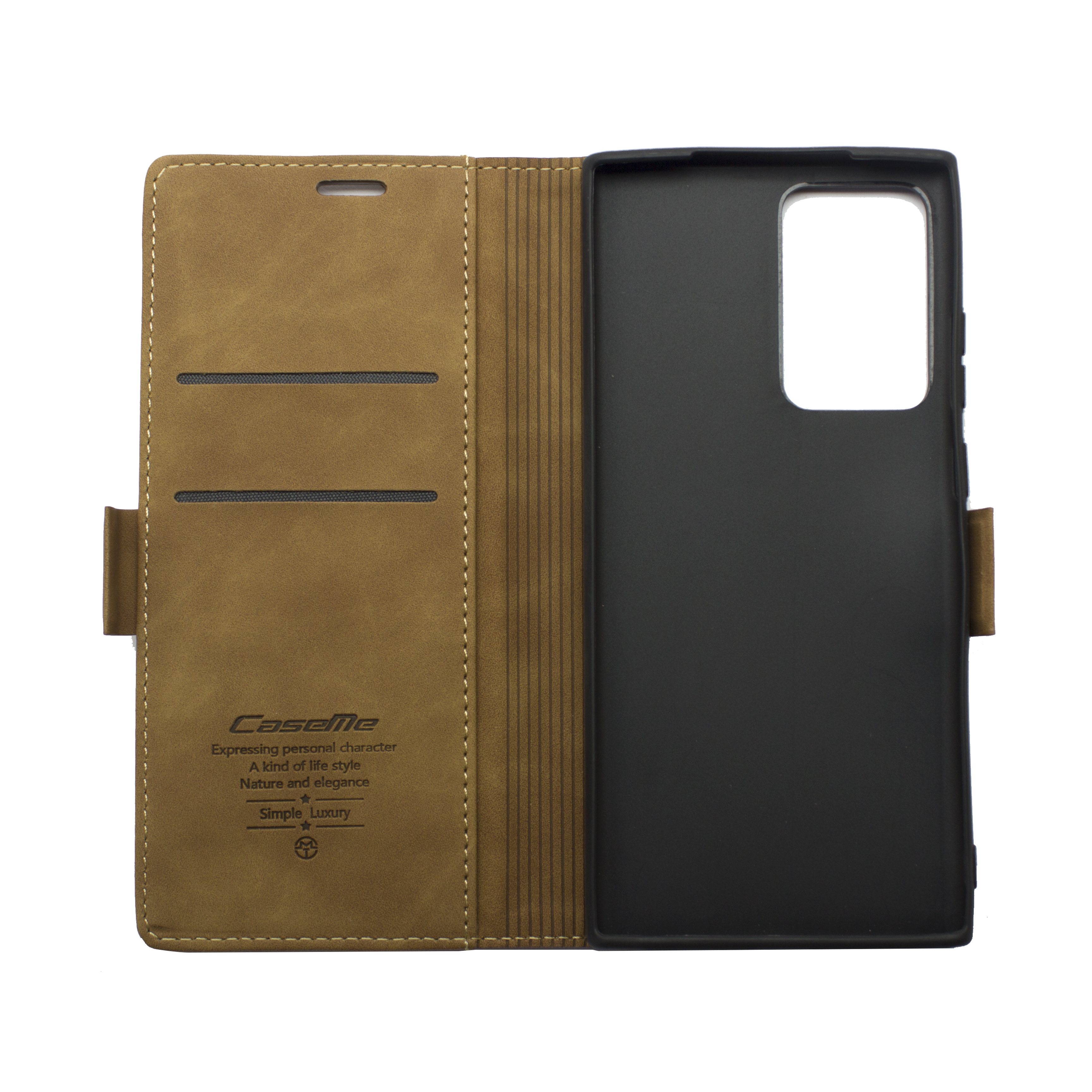 Futrola LEATHER RETRO FLIP za Samsung Note 20 Ultra/N985F svetlo braon