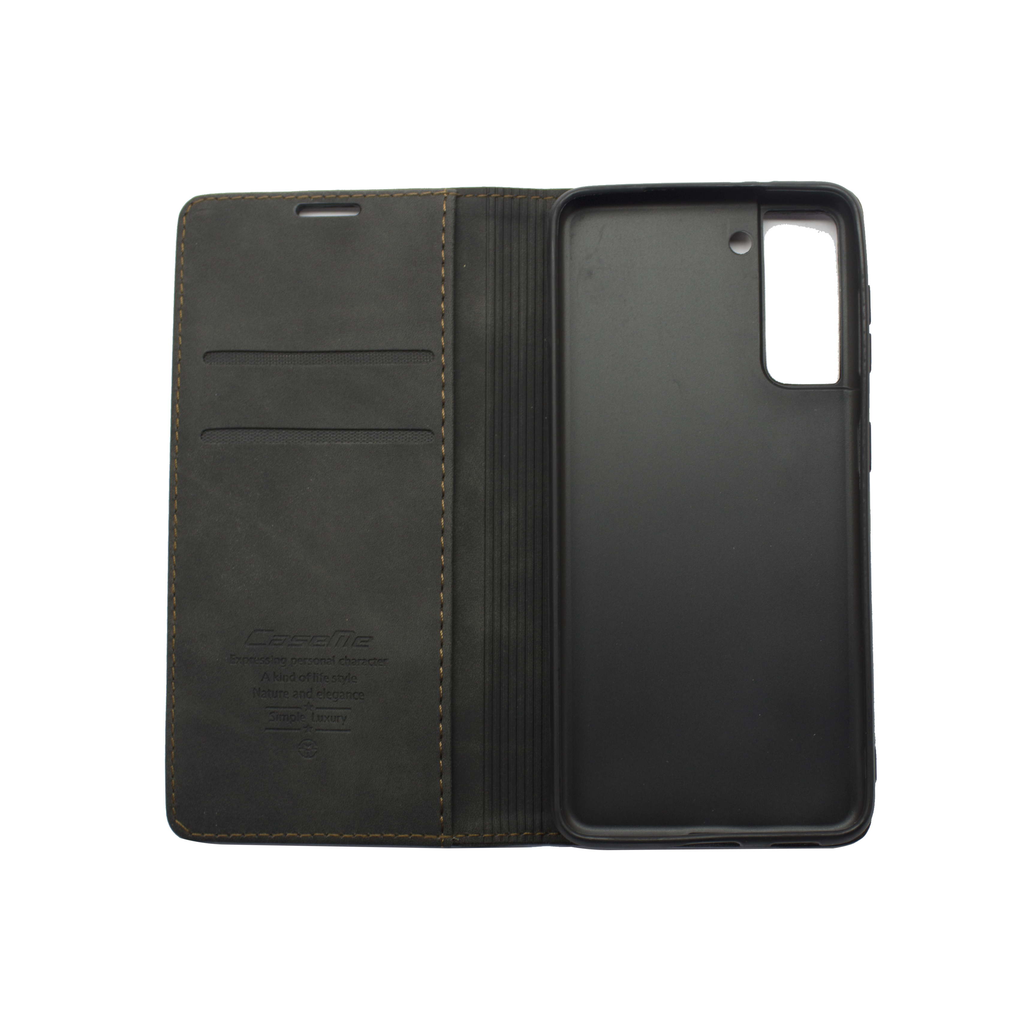 Futrola LEATHER RETRO FLIP za Samsung S21 FE/G990B crna