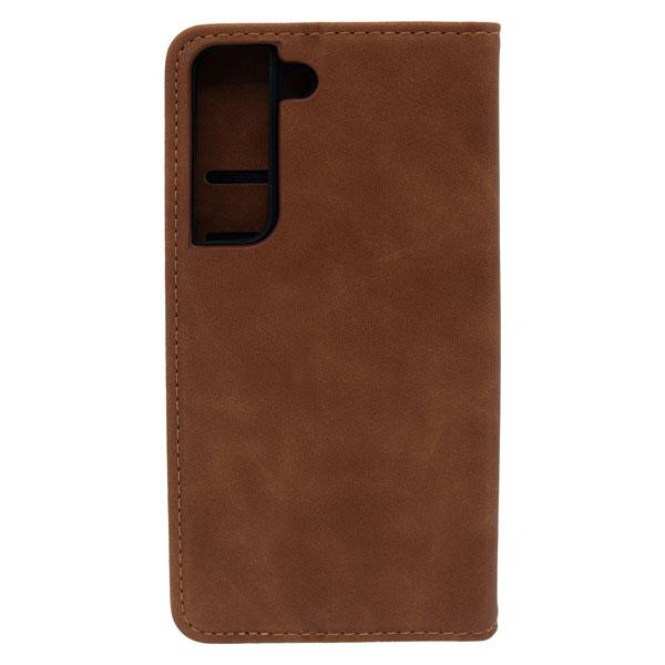 Futrola LEATHER RETRO FLIP za Samsung S22 tamno braon