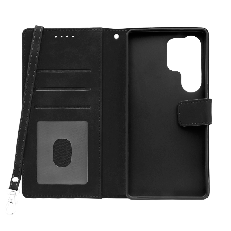 Futrola LEATHER LUX FLIP za Samsung S25 Ultra crna