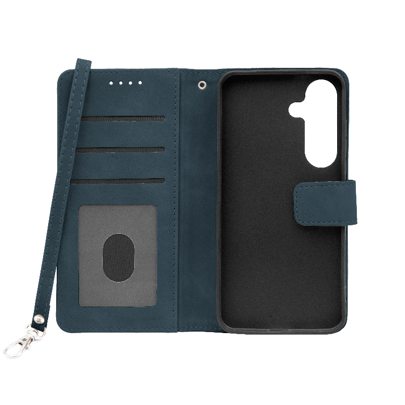 Futrola LEATHER LUX FLIP za Samsung S25 plava