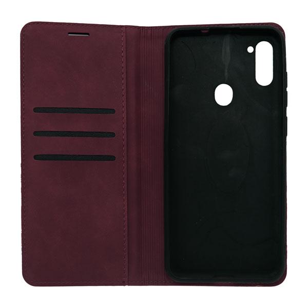 Futrola LEATHER RETRO FLIP za Samsung A11 bordo