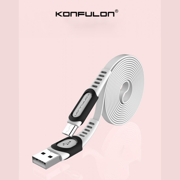 USB Cable KONFULON DC01 Micro 1M 2.4A bela