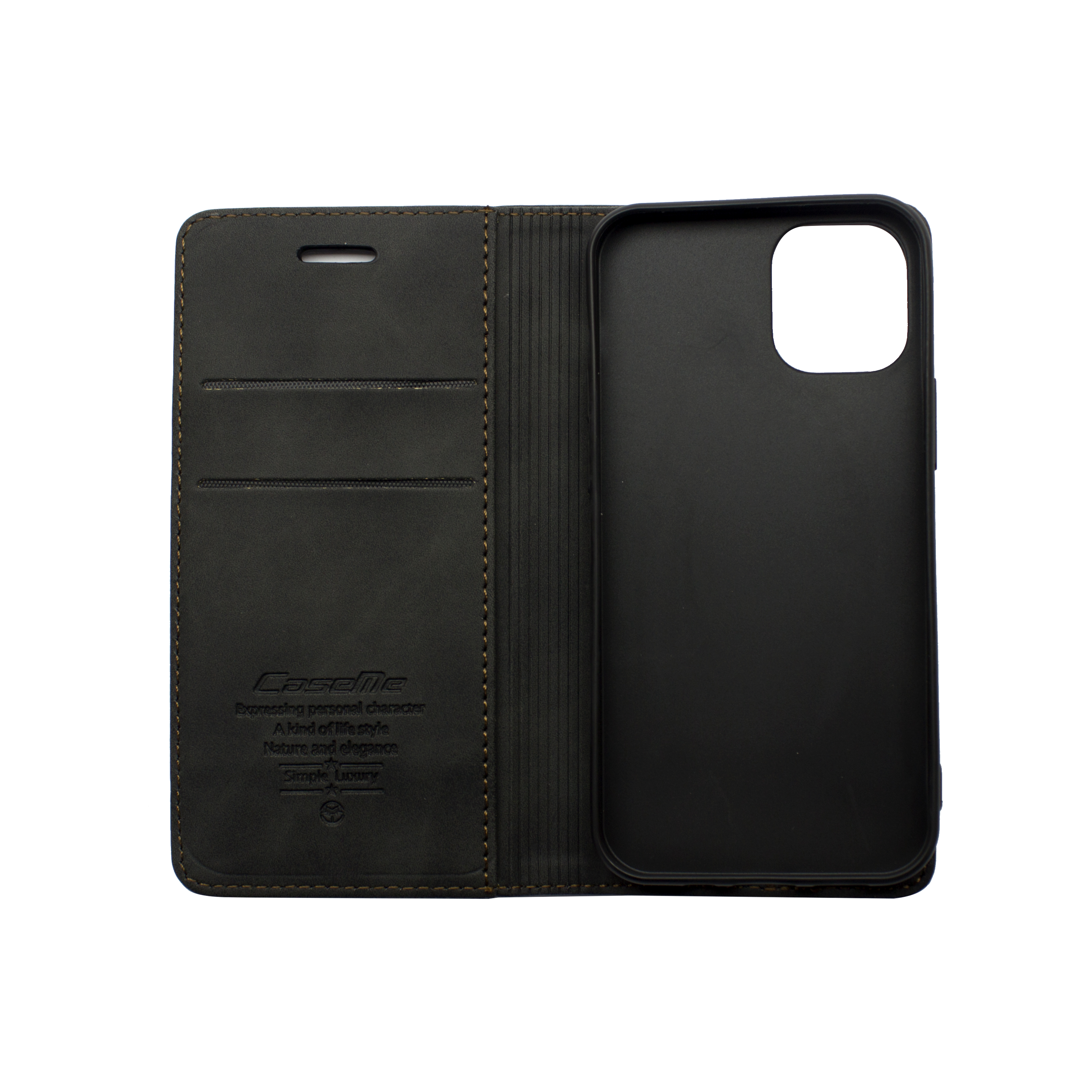 Futrola LEATHER RETRO FLIP za Iphone 12 Mini (5.4) crna