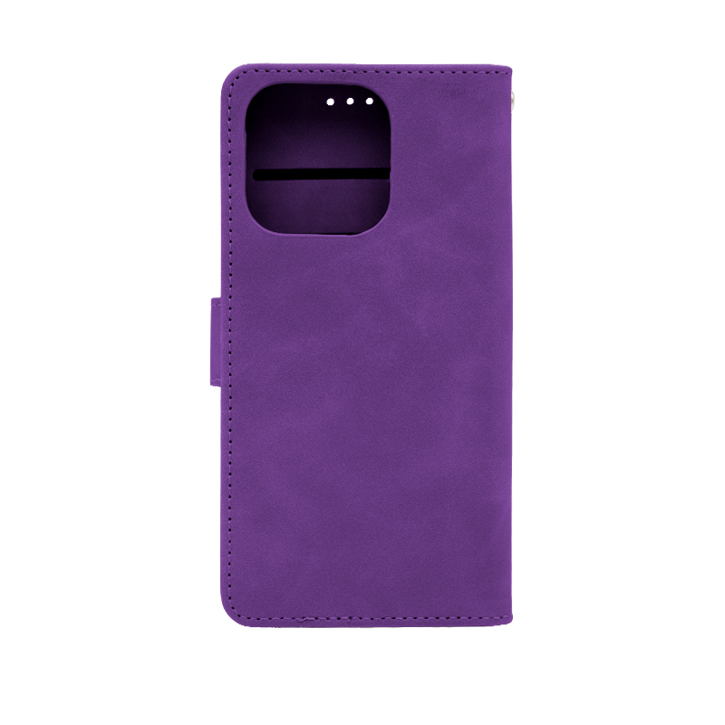 Futrola LEATHER LUX FLIP za Iphone 16 Pro ljubicasta