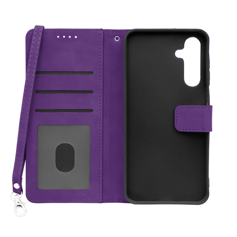 Futrola LEATHER LUX FLIP za Samsung A16 ljubicasta