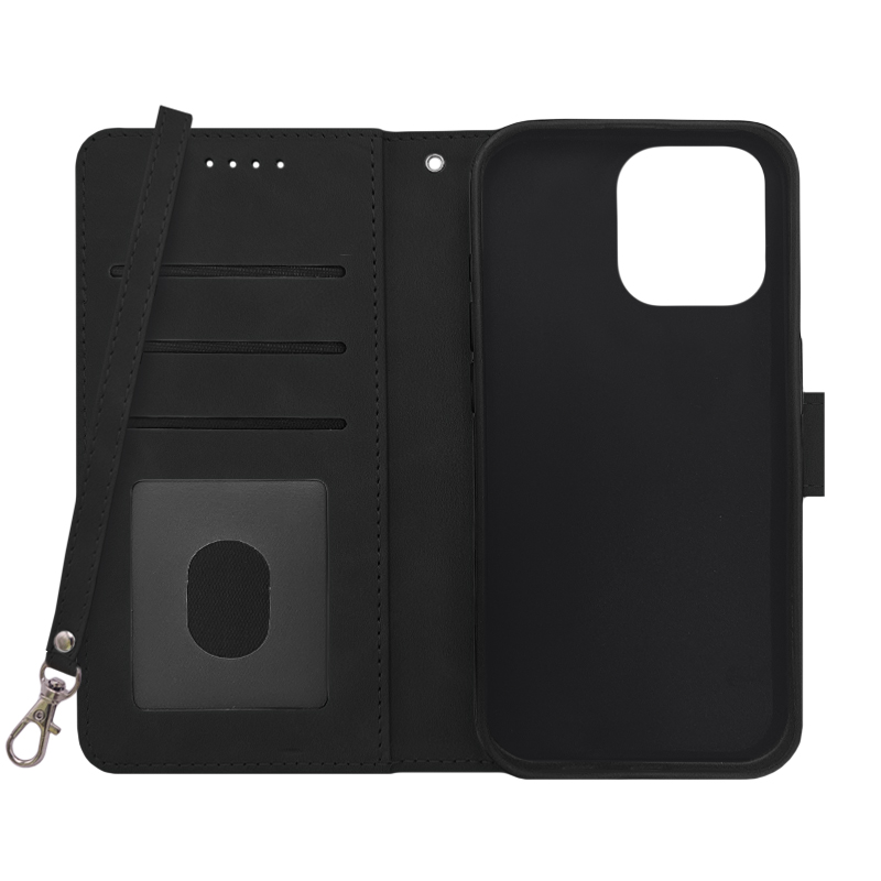 Futrola LEATHER LUX FLIP za Iphone 15 Pro Max crna