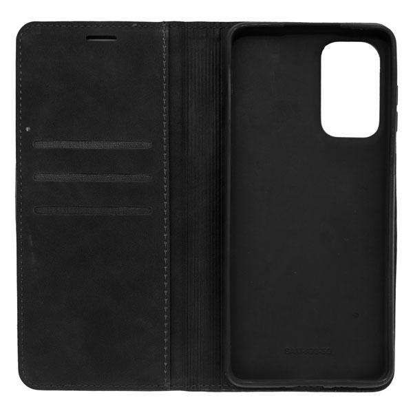 Futrola LEATHER RETRO FLIP za Samsung A73 crna