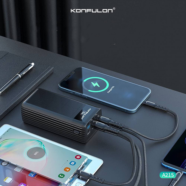 Power Bank KONFULON A21S 40000 mAh 15W TypeC 3.0A crna