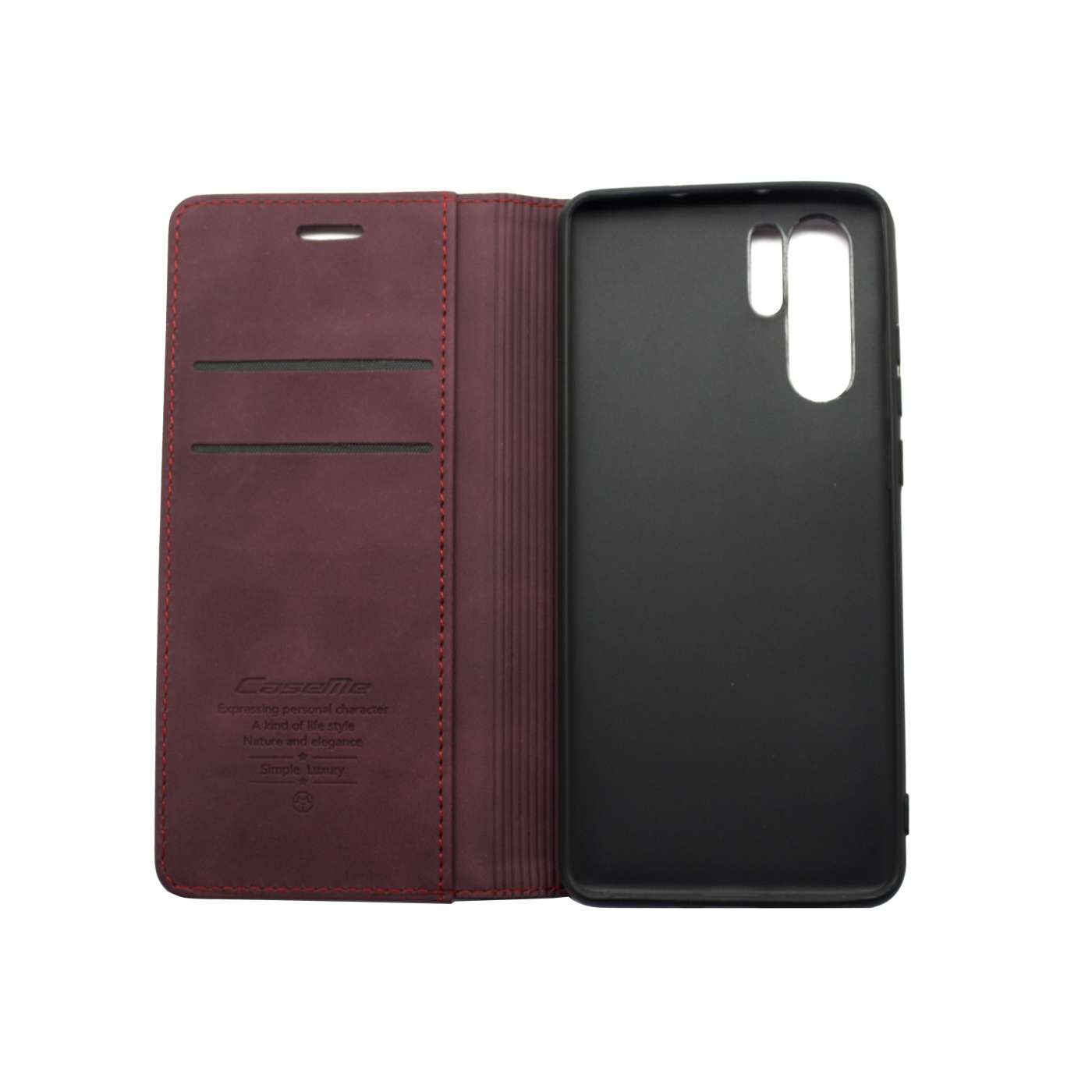 Futrola LEATHER RETRO FLIP za Huawei P30 Pro bordo