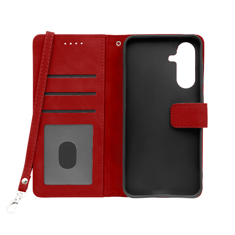 Futrola LEATHER LUX FLIP za Samsung A36 crvena
