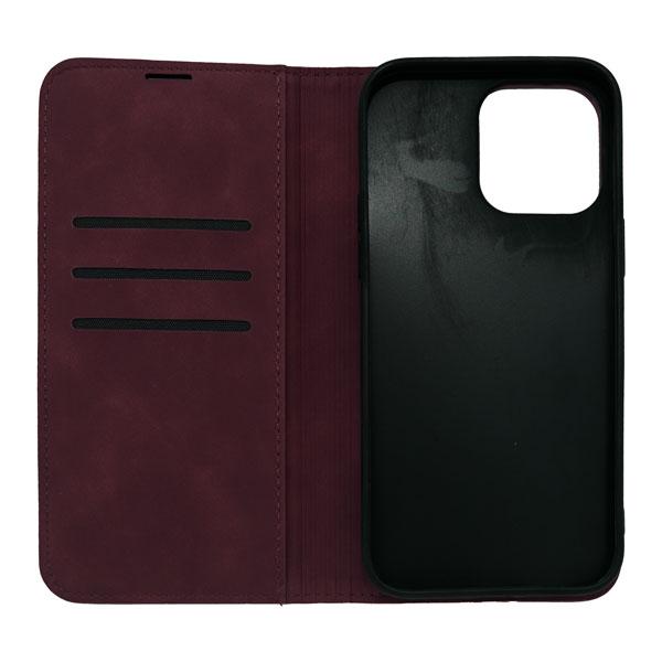 Futrola LEATHER RETRO FLIP za Iphone 14 Pro bordo