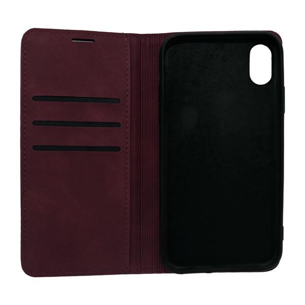 Futrola LEATHER RETRO FLIP za Iphone XR bordo