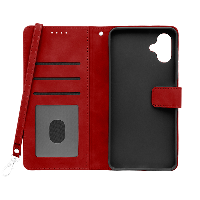 Futrola LEATHER LUX FLIP za Samsung A06 crvena