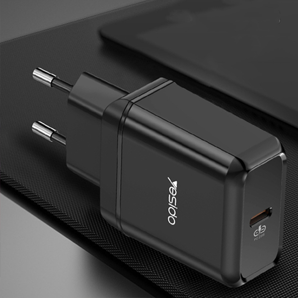 Kućni punjač YESIDO YC29 PD 25W 3A Type-C crni